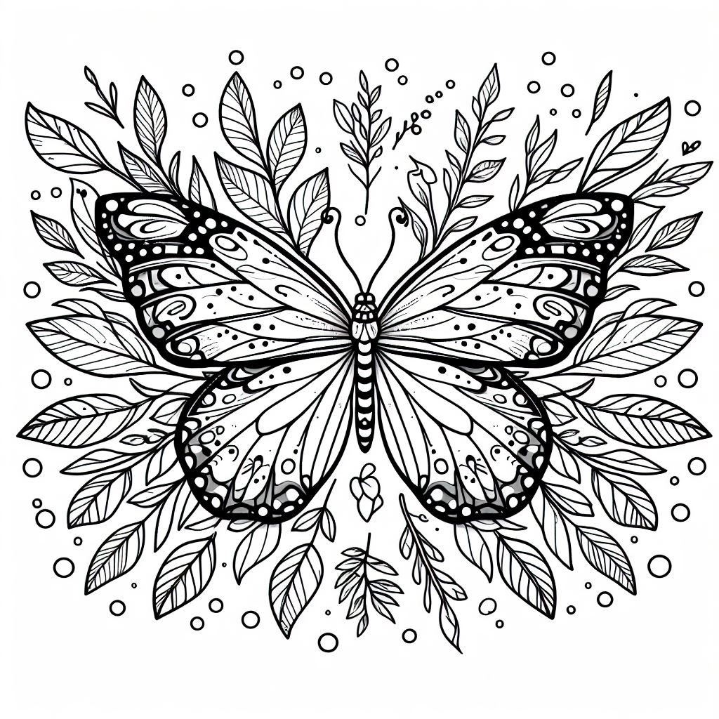 Dibujos Aesthetic de Mariposas para Colorear