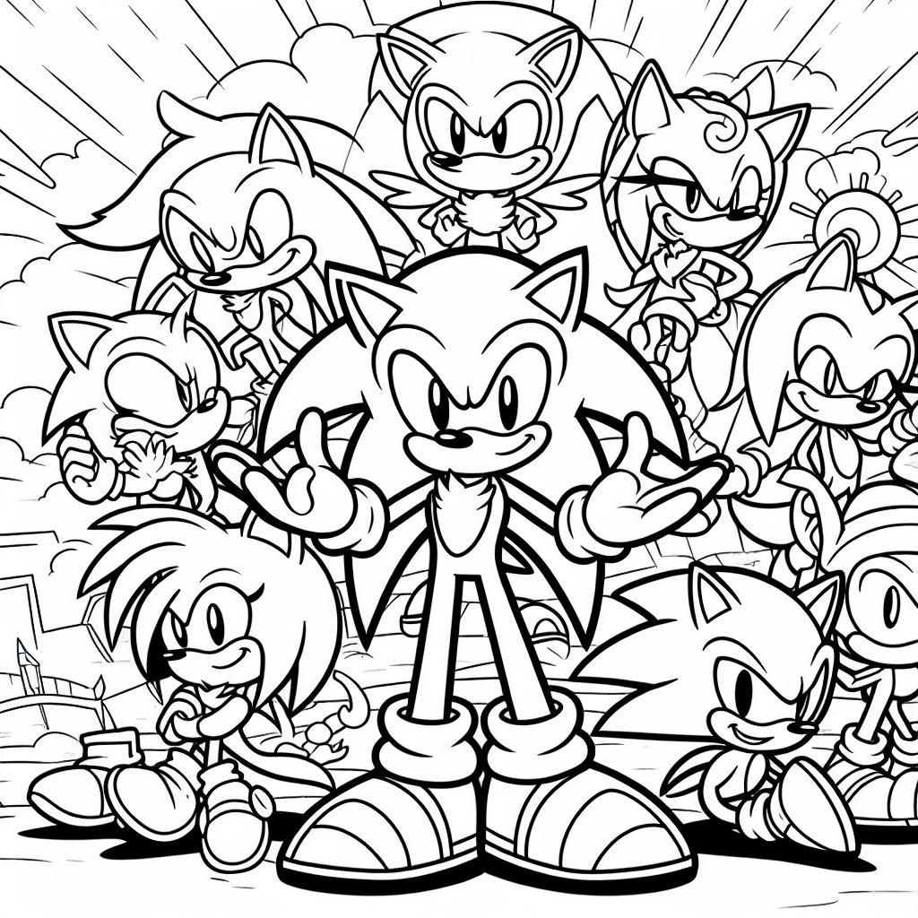 Dibujos de Sonic para colorear