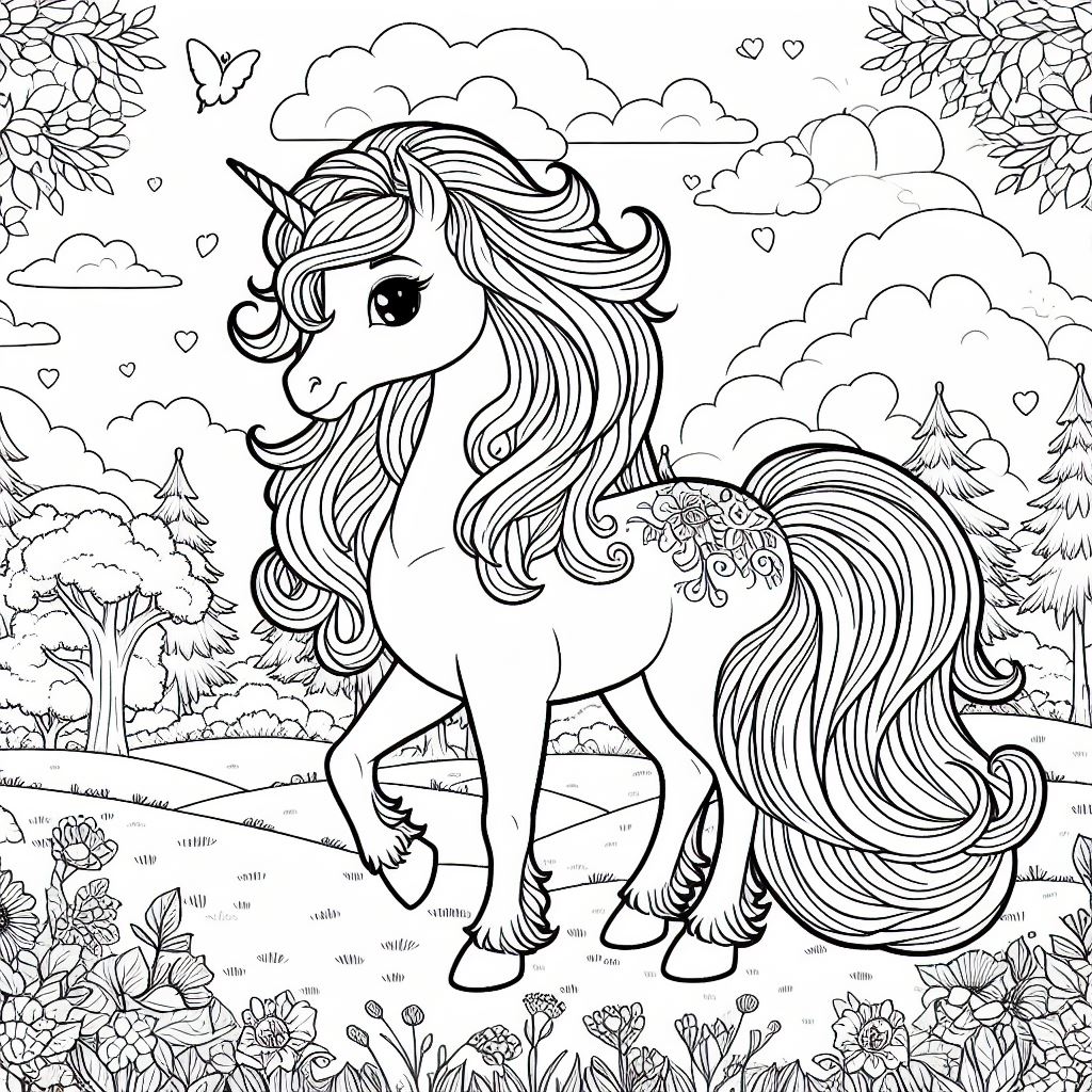 Dibujos de Unicornios para colorear
