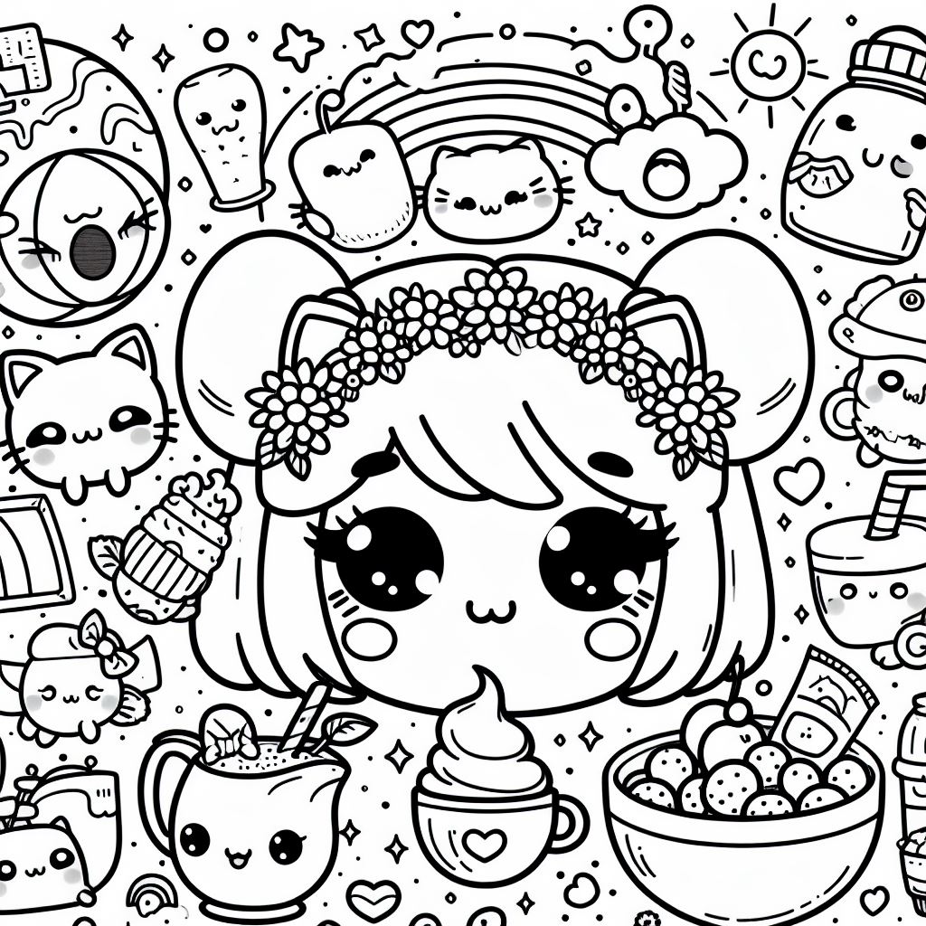 Dibujos de Kawaii para Colorear