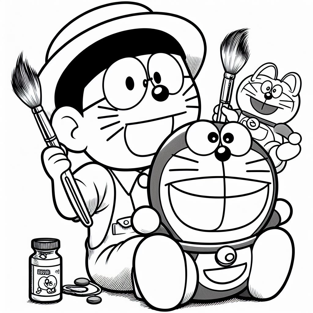 Dibujos para pintar de Doraemon gratis