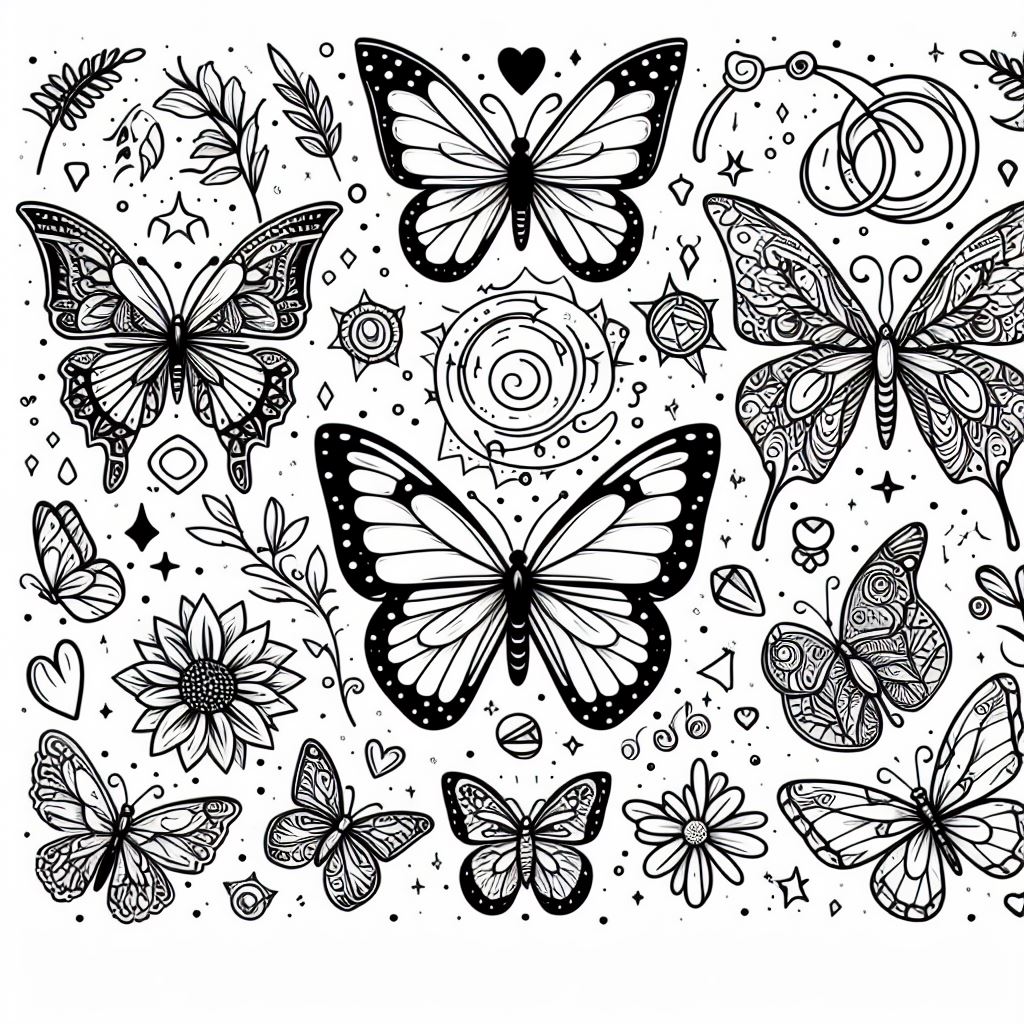 Dibujos de Mariposas para Colorear