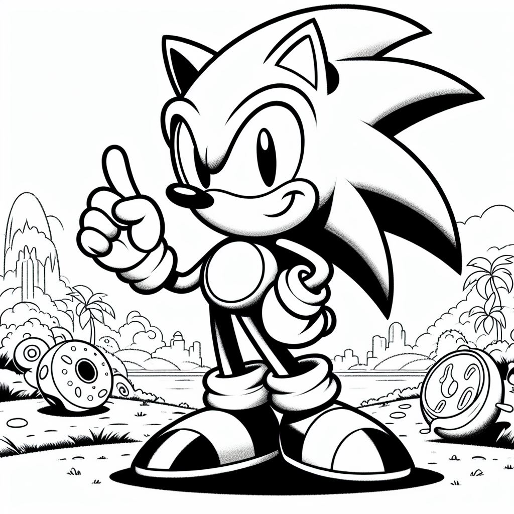 Dibujos De Sonic Para Colorear - Cuentos Y Mitología