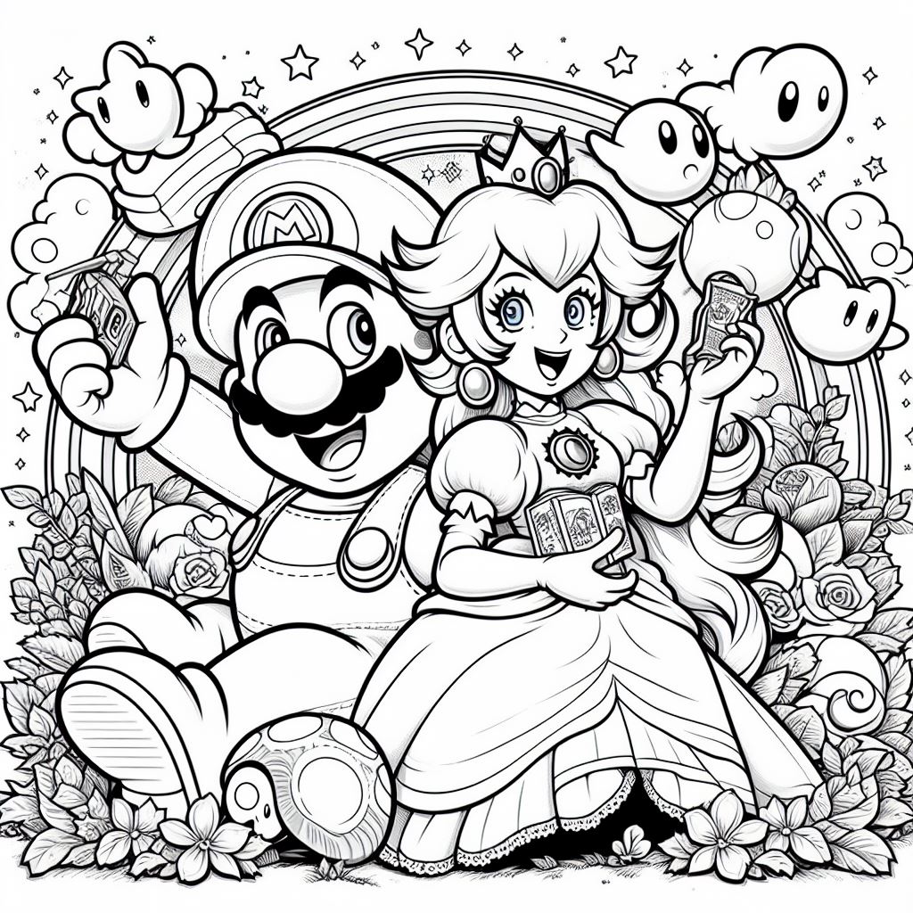 Dibujos De Mario Bros Para Colorear - Cuentos Y Mitología