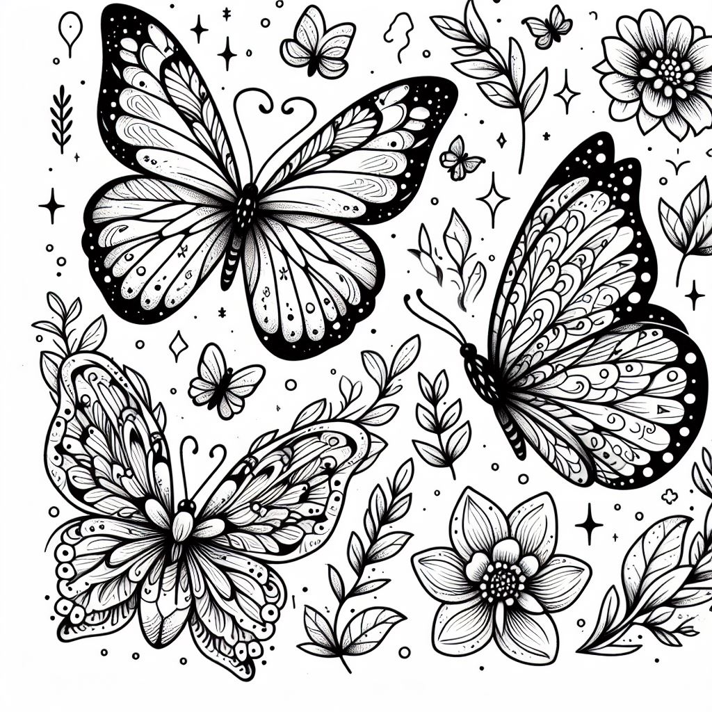 Dibujos de Mariposas para Colorear