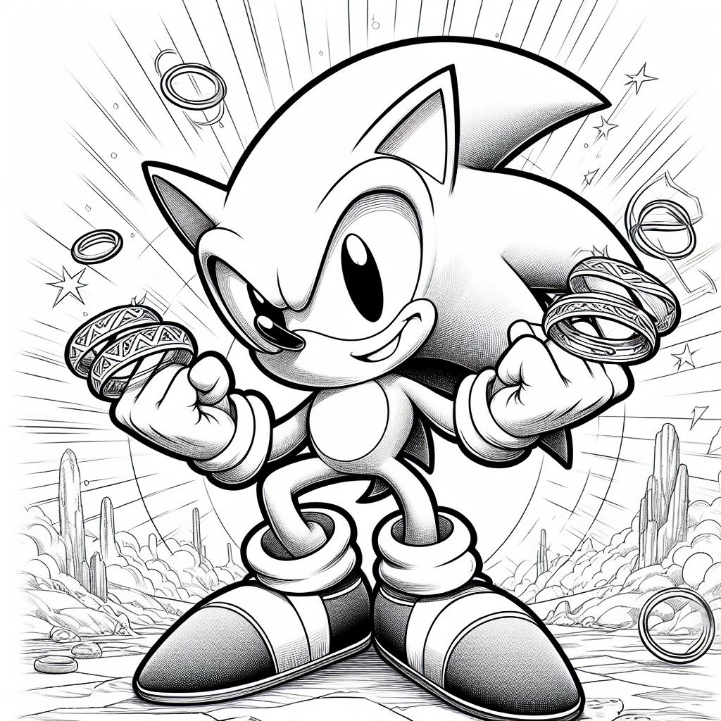 Dibujos de Sonic para pintar