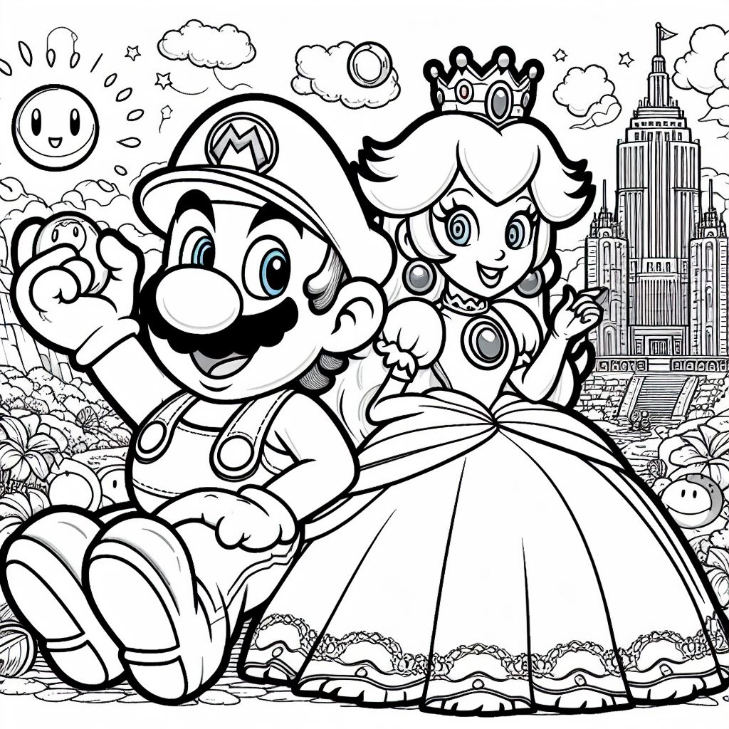 Mario Bros colorear 