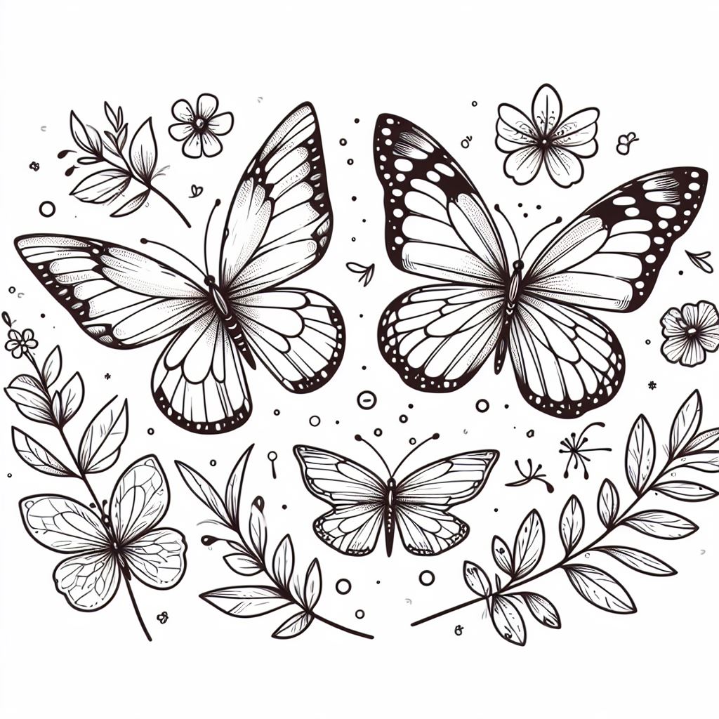 Dibujos de Mariposas para pintar