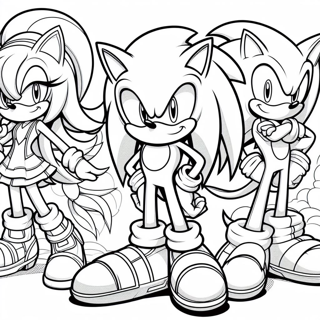 Dibujos de Sonic para colorear