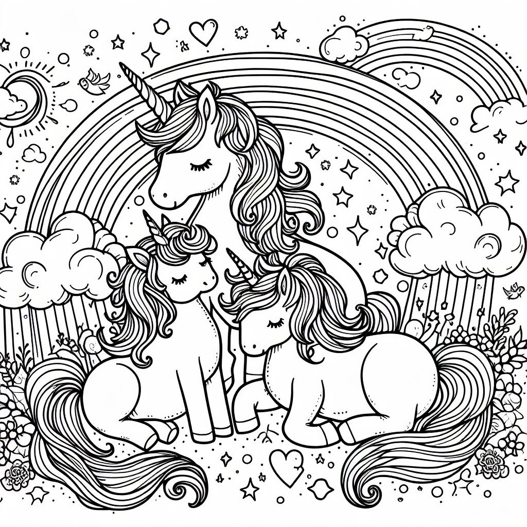 dibujos de unicornios para pintar!