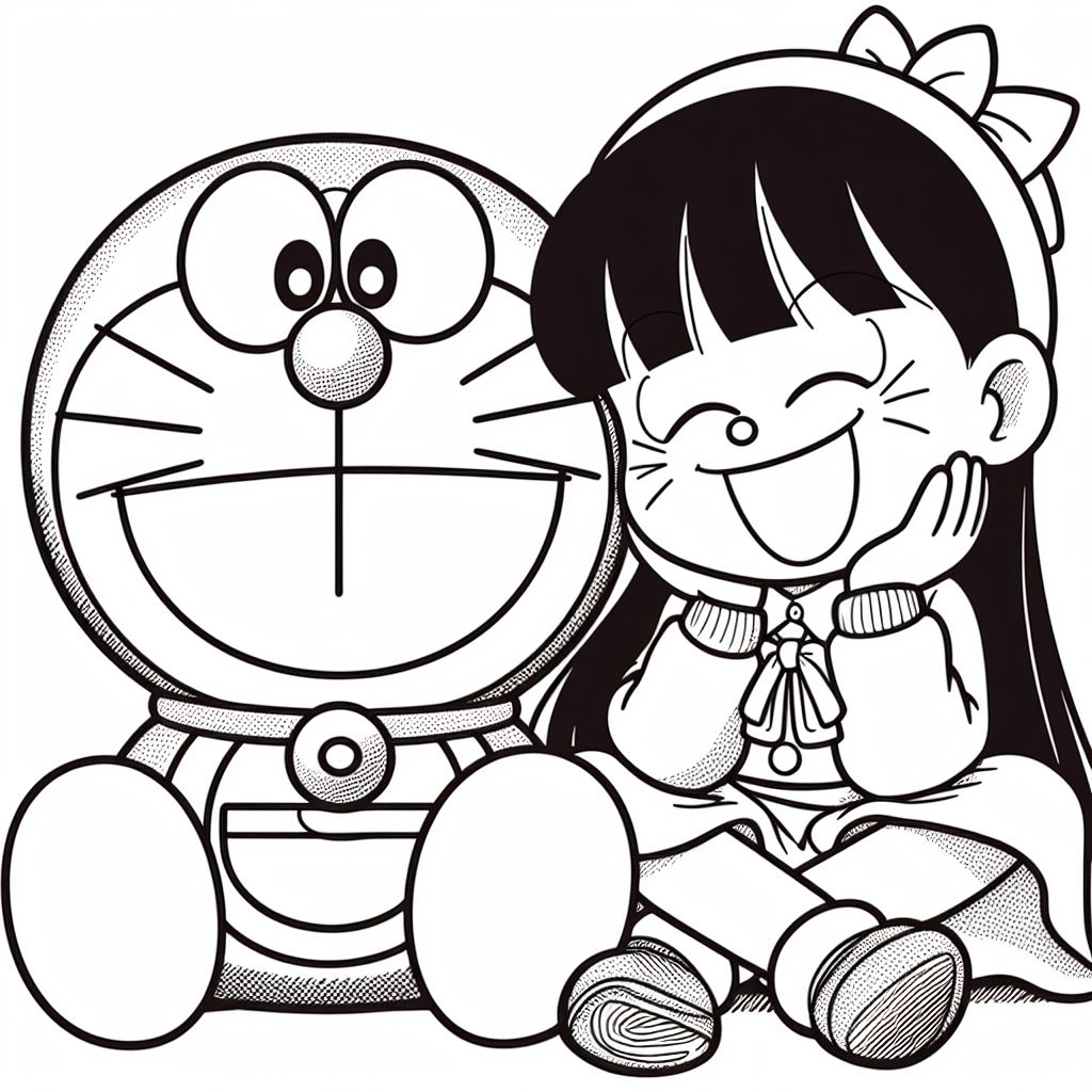 Dibujo para colorear de Doraemon gratis