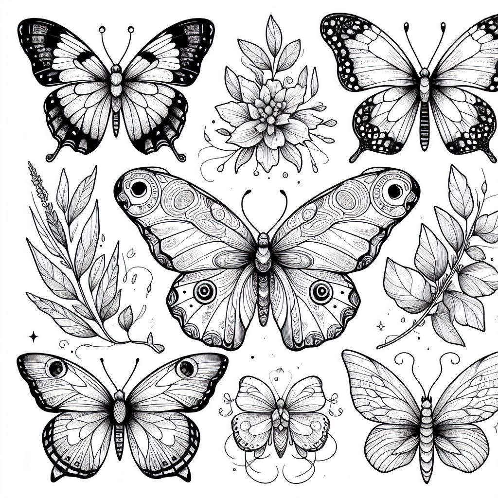 Dibujos de Mariposas para pintar