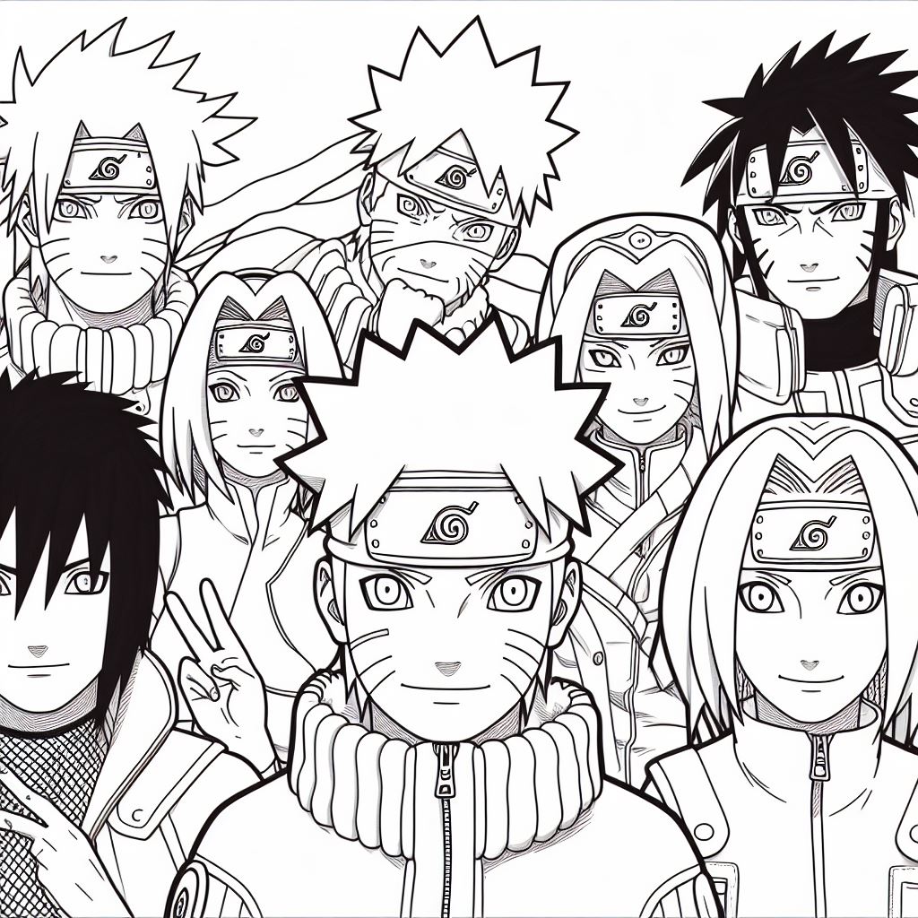 Dibujos Aesthetic de Naruto para Colorear