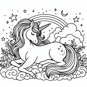 Dibujos de Unicornios para colorear: Imprime y pinta