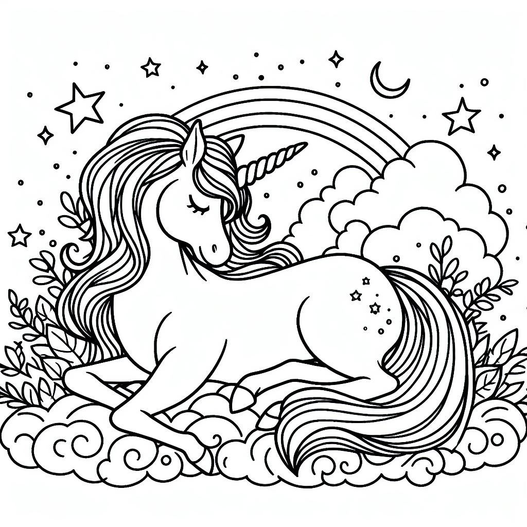 Dibujos de Unicornios para colorear: Imprime y pinta