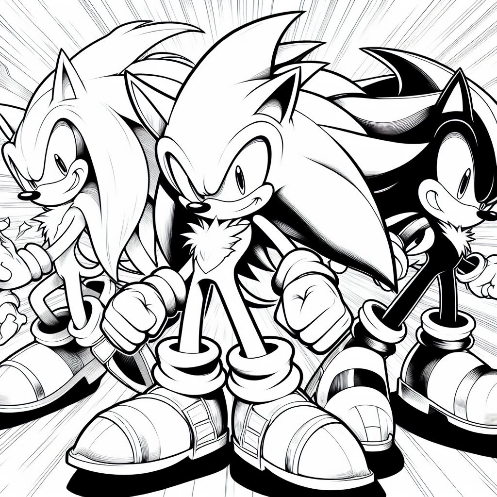 Dibujos para descargar y colorear de Sonic