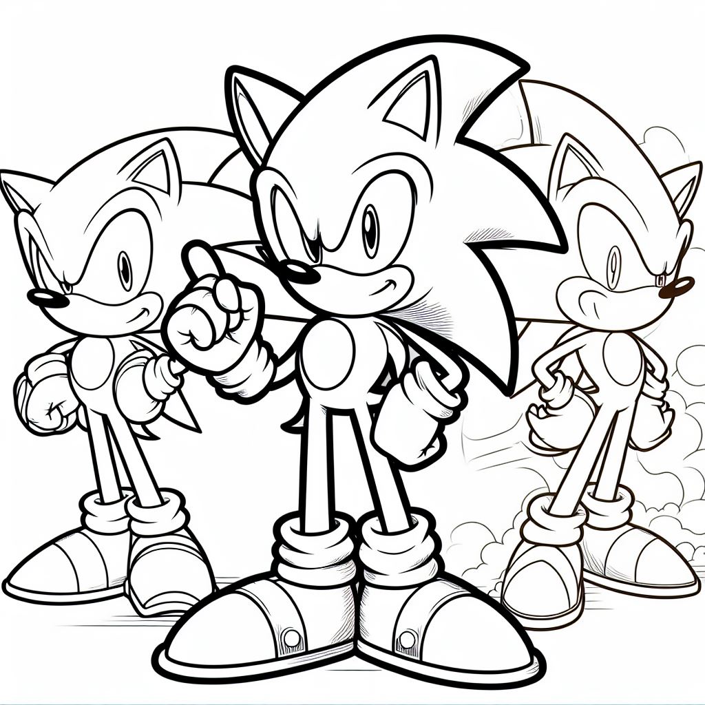 Dibujos de Sonic para pintar