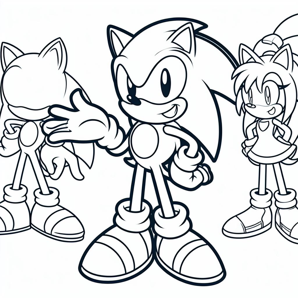 Dibujos de Sonic para pintar