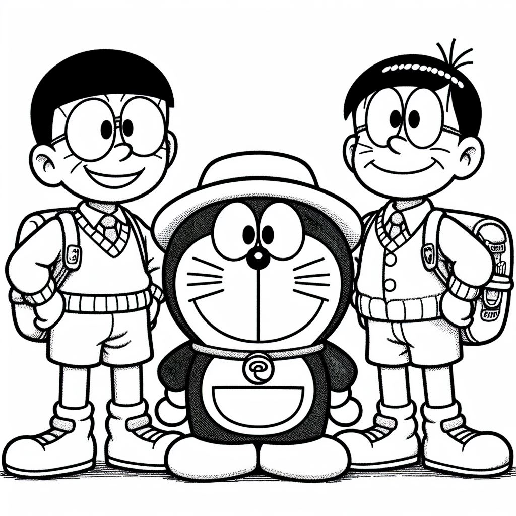 Dibujo para colorear de Doraemon gratis
