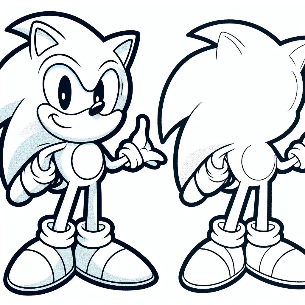 Dibujos de Sonic para pintar