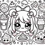 Dibujos de Kawaii para Colorear: Dibujos Aesthetic de Kawaii para Colorear