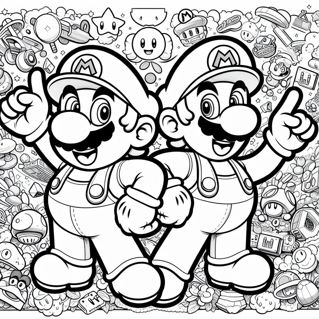 Dibujos de Mario Bros para Pintar gratis