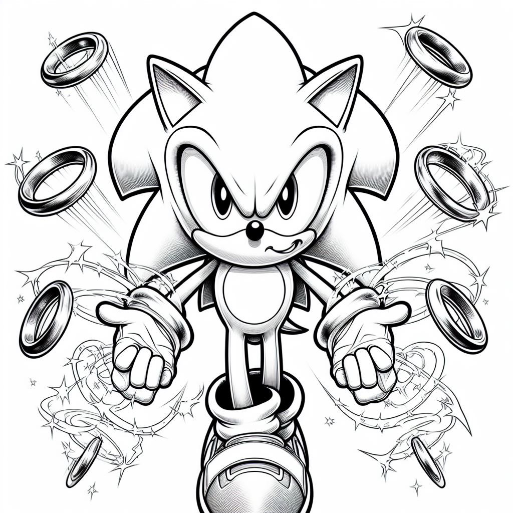 Dibujos de Sonic para pintar