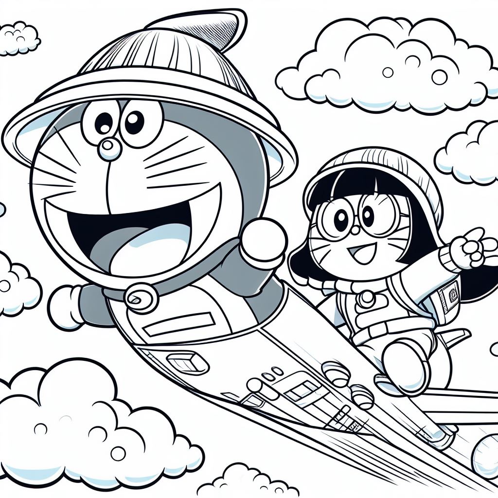 dibujos para colorear doraemon
