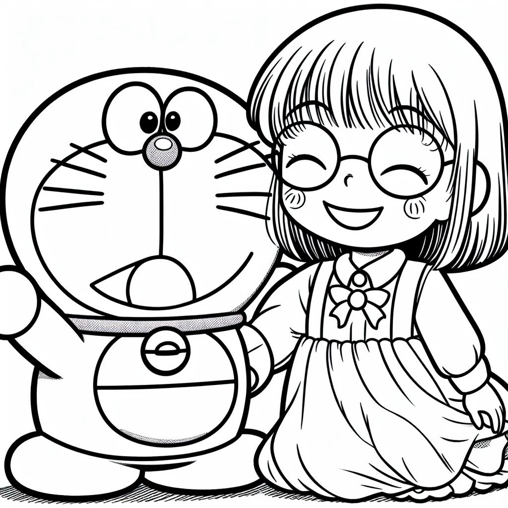 Dibujo para colorear de Doraemon gratis