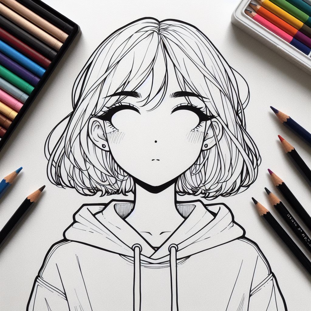 Dibujos Aesthetic de personas para colorear