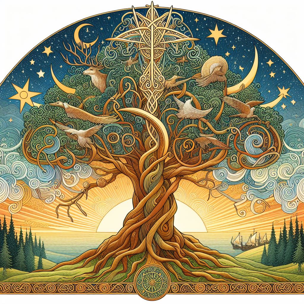 Cuento Yggdrasil: el gran árbol cósmico
