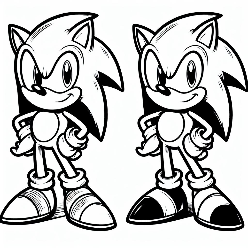 Dibujos de Sonic para pintar