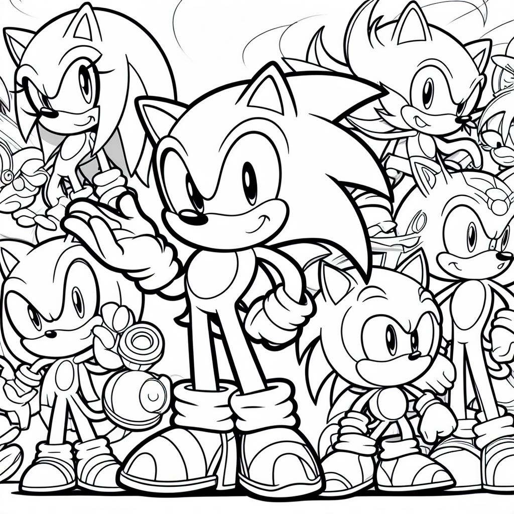 Dibujos de Sonic para colorear