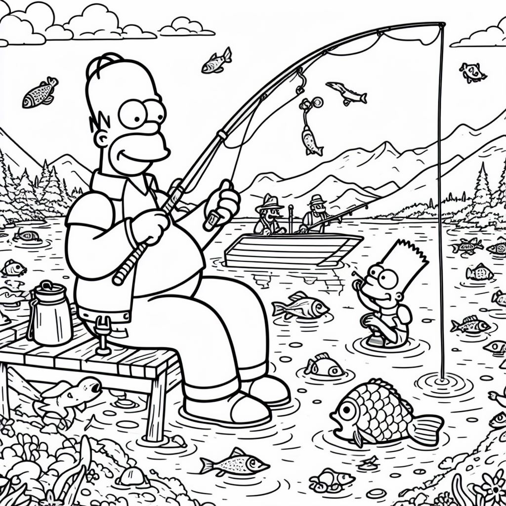 Dibujos de los Simpson para colorear 