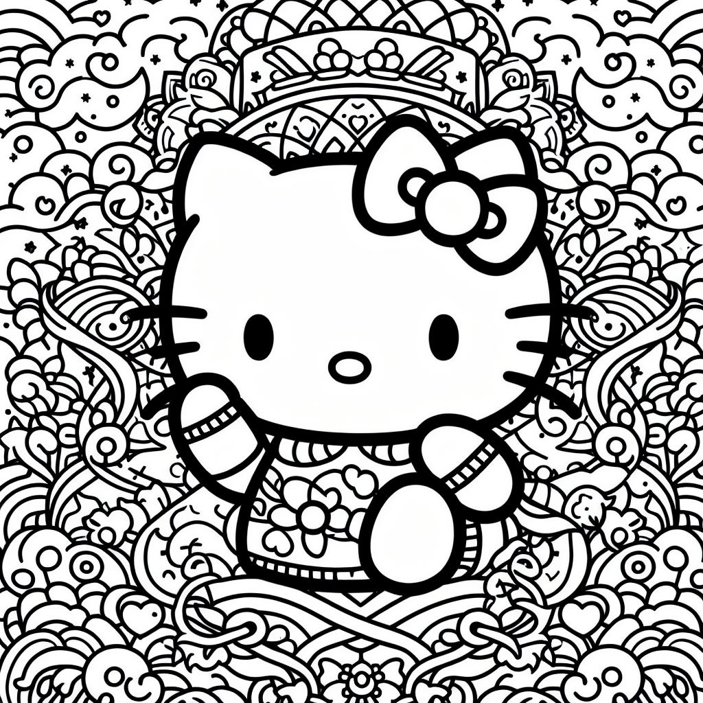 Dibujos para pintar de Hello Kitty