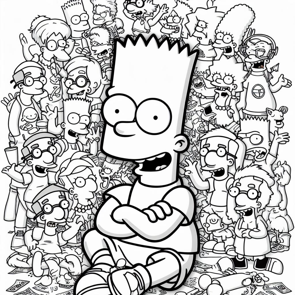 Dibujos de los Simpson para colorear: Bart Simpson