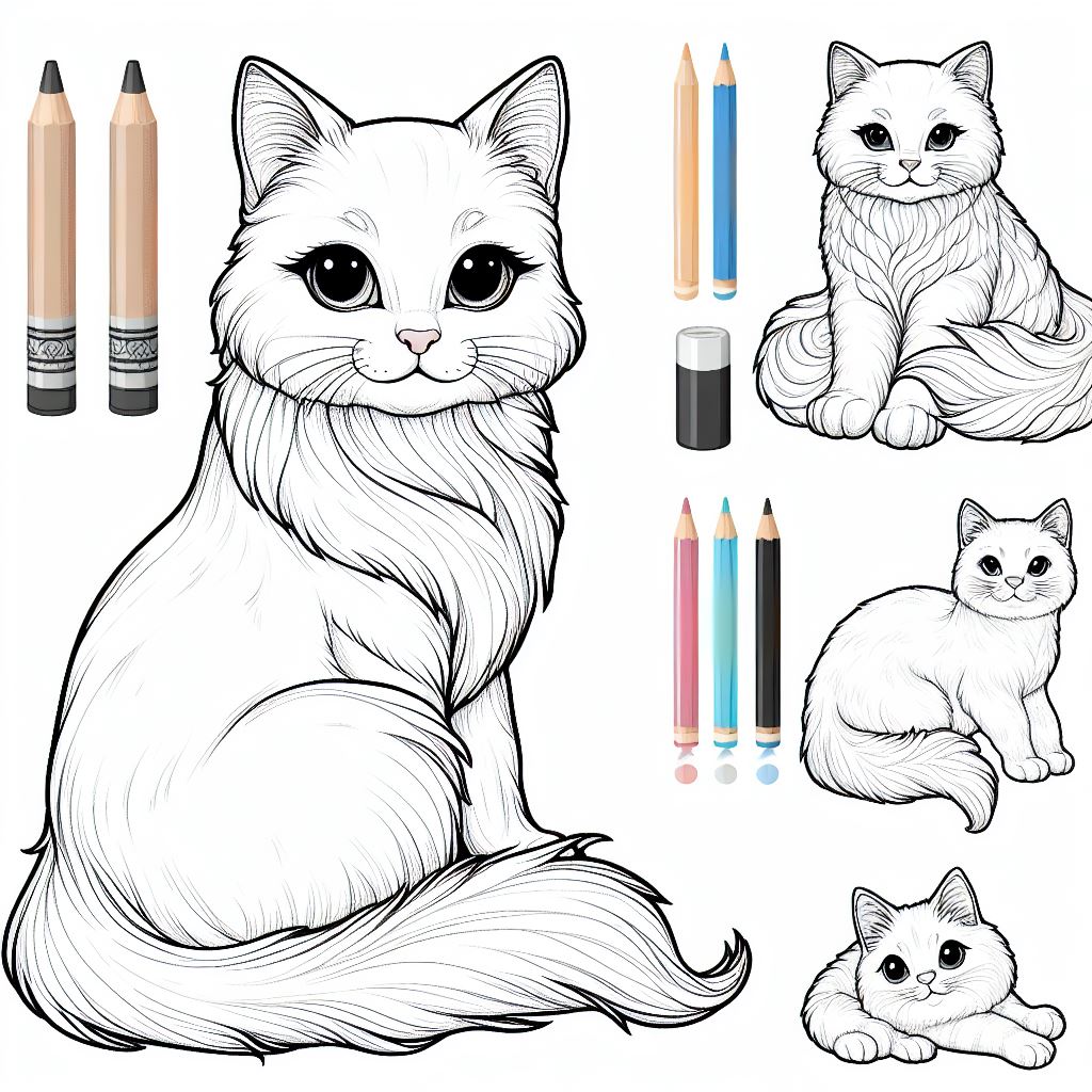 Dibujos de Gatos para colorear