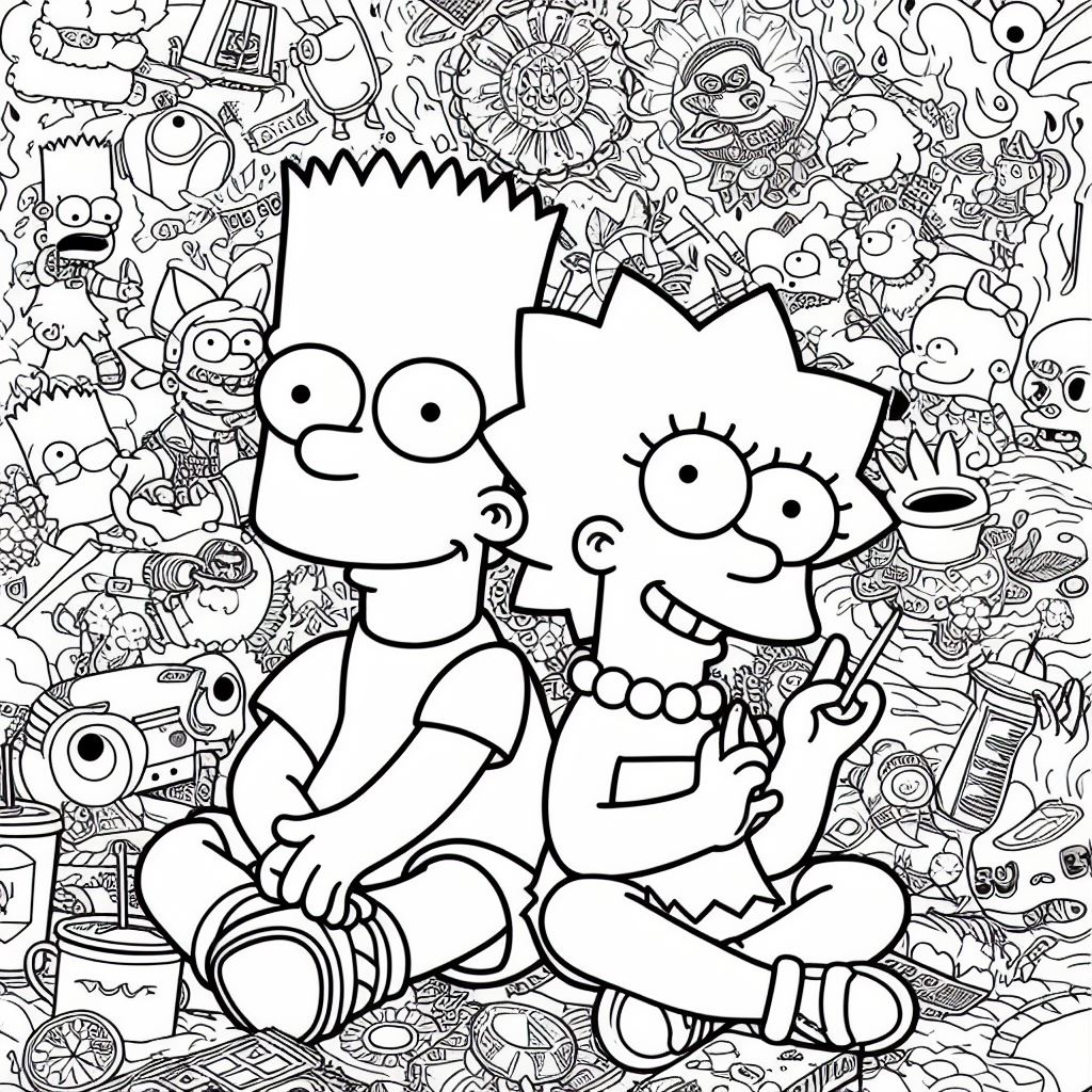 Dibujos de los Simpson para pintar