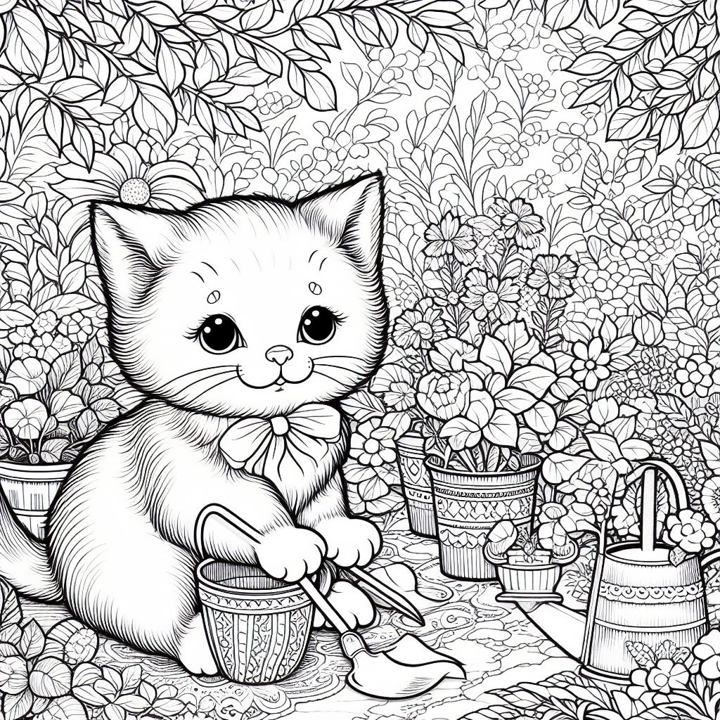 dibujos de gatitos para imprimir y pintar