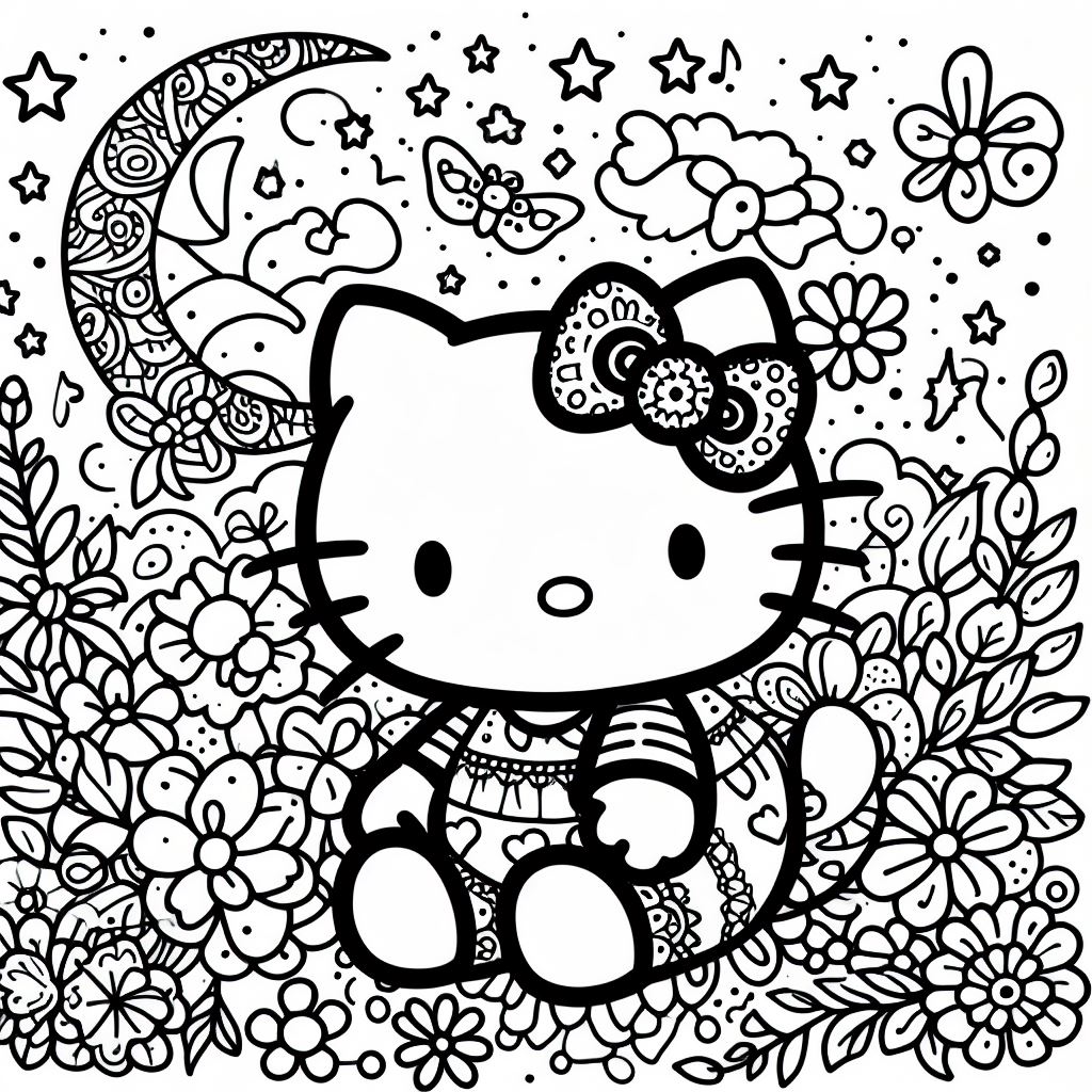 Dibujos fáciles de Hello Kitty de pintar