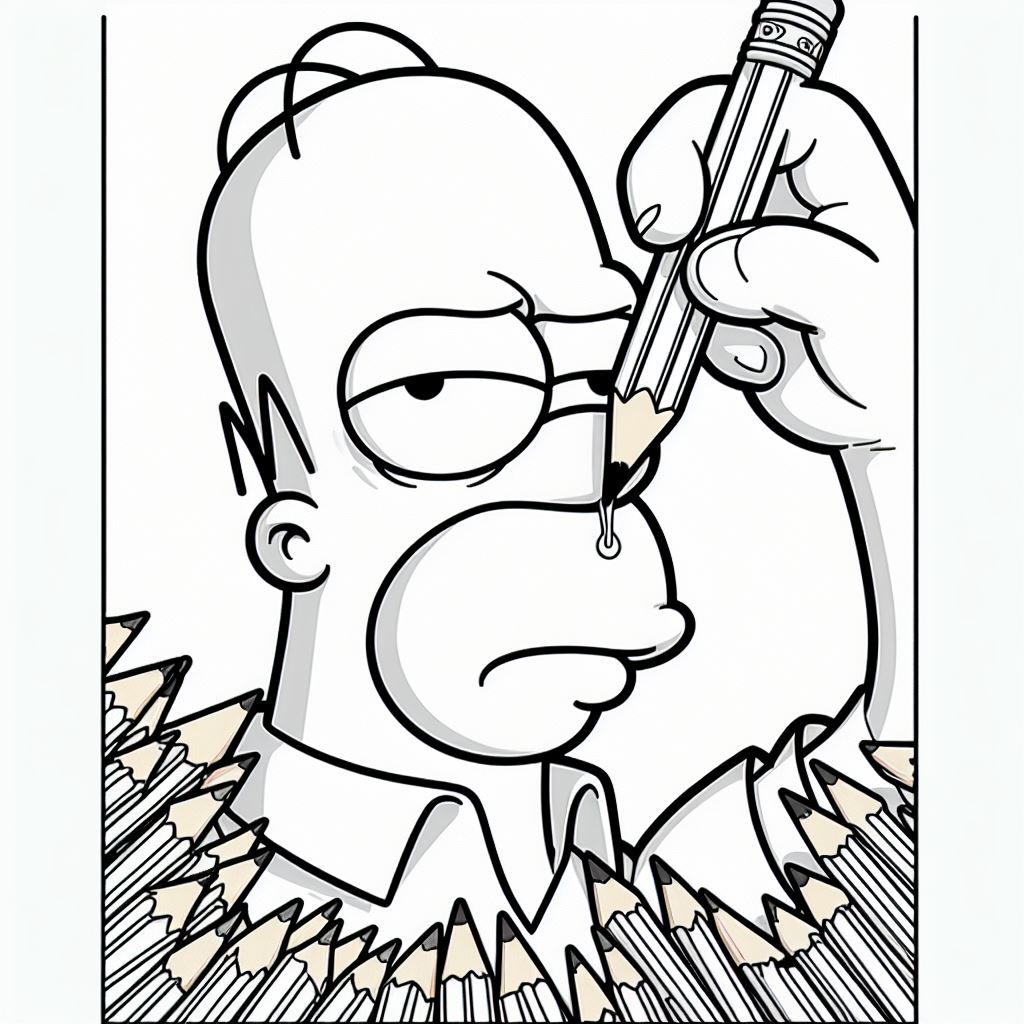 Dibujos de los Simpson para colorear: Homero Simpson