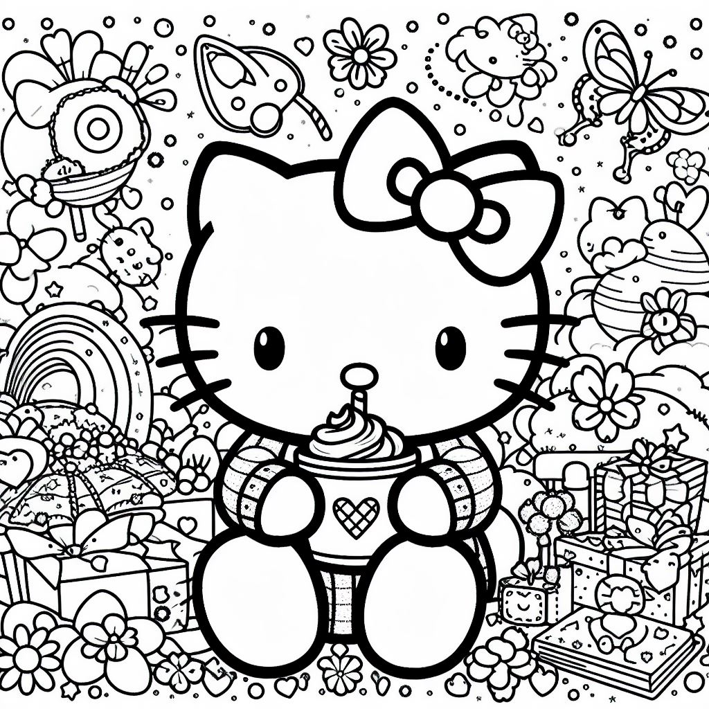 Dibujos para pintar de Hello Kitty