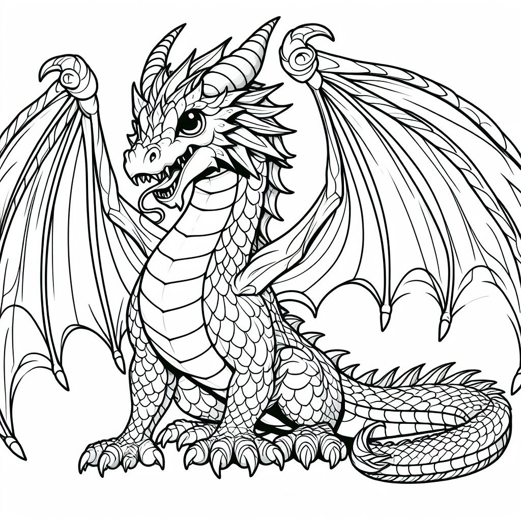 Dibujos de dragones para colorear: Descargar dibujos de dragón para pintar