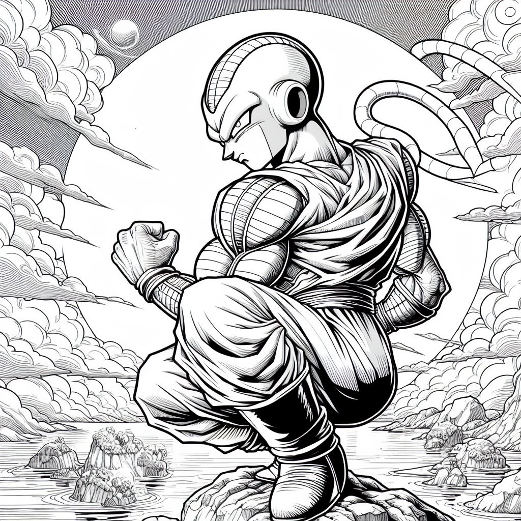 Dibujo de dragon ball para pintar picolo 3