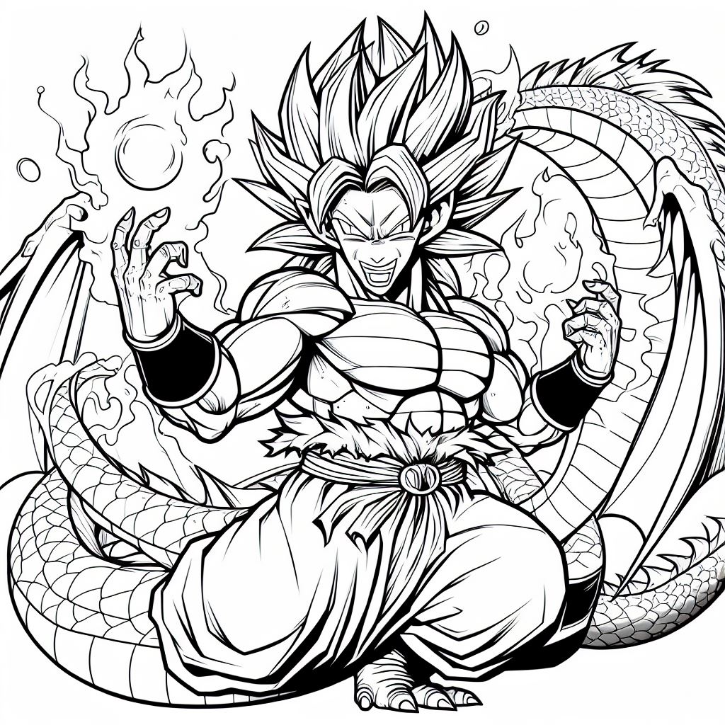 Dibujo de Broly para colorear