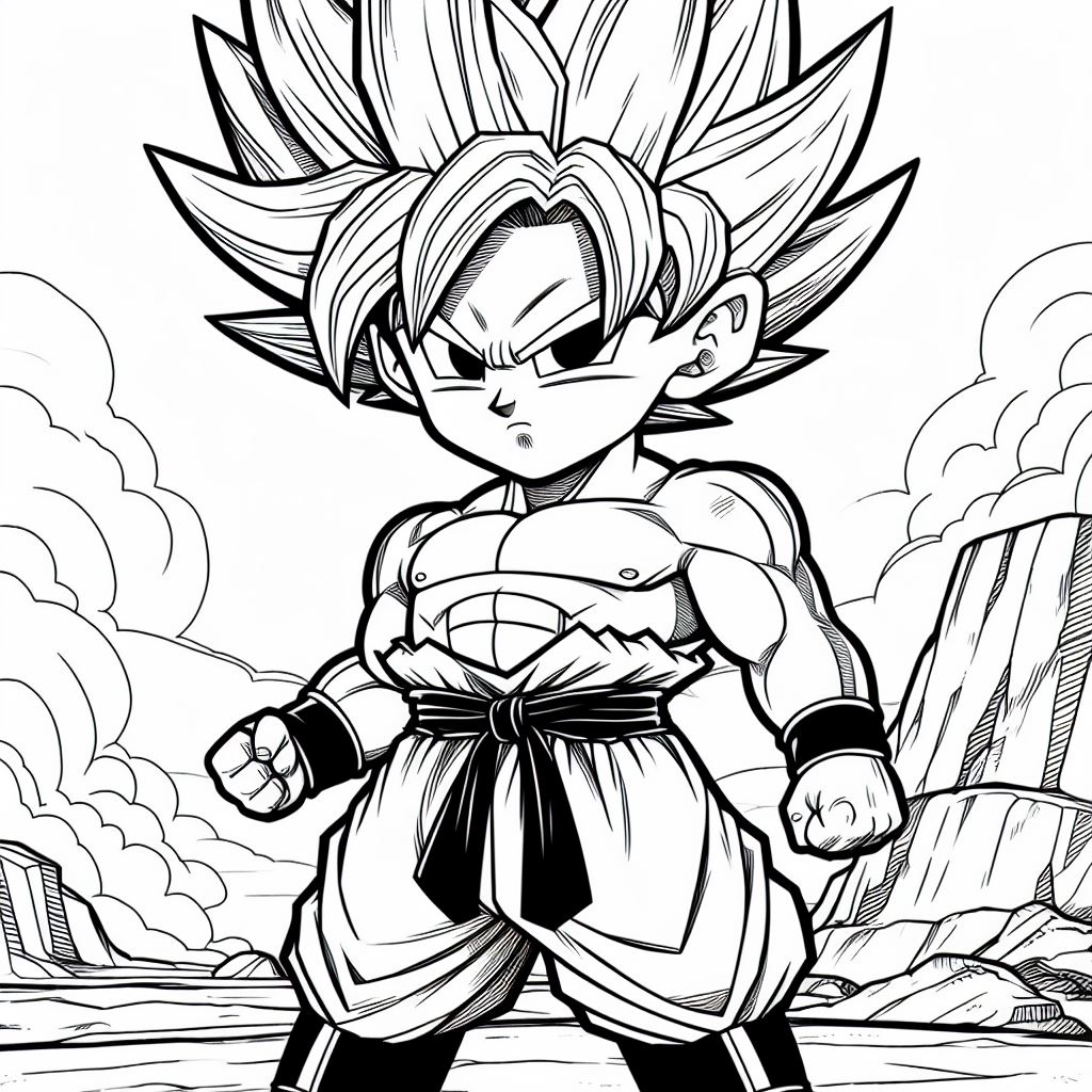 Dibujo de son goten para pintar