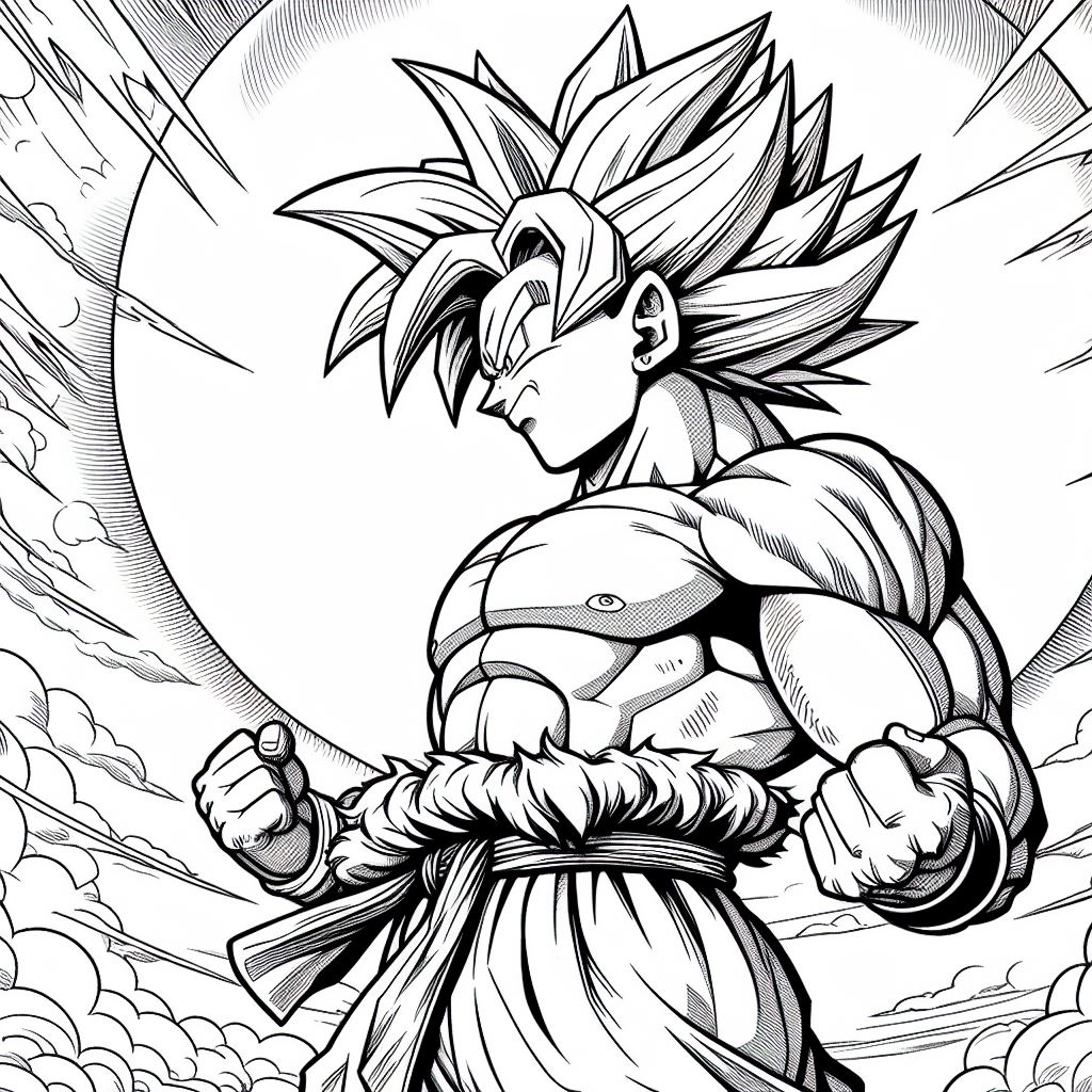 imagen de Goku para colorear