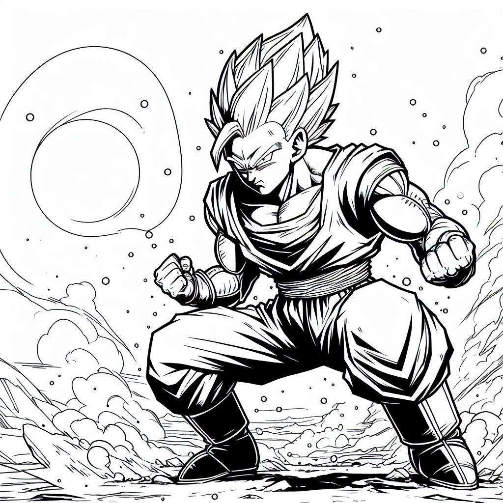 Dibujo de Vegeta para colorear