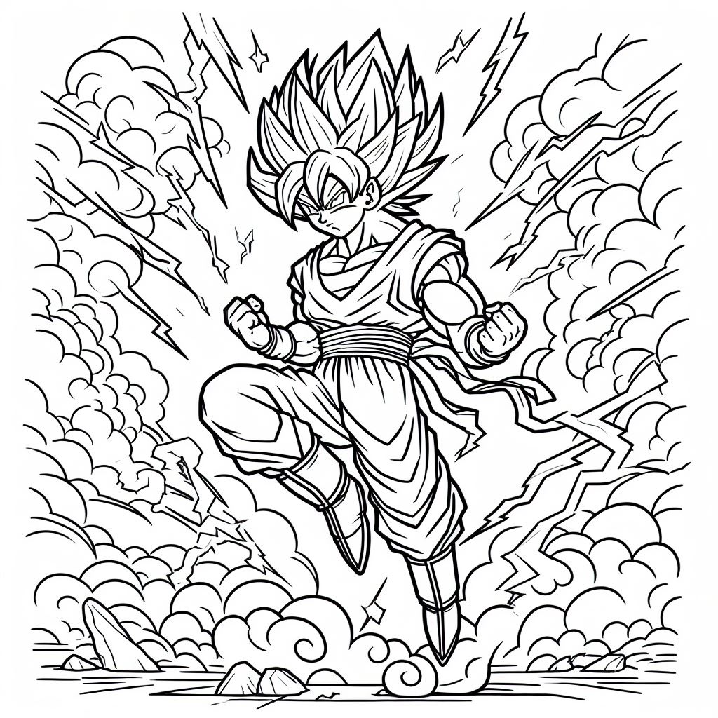 Goku supersaian para pintar