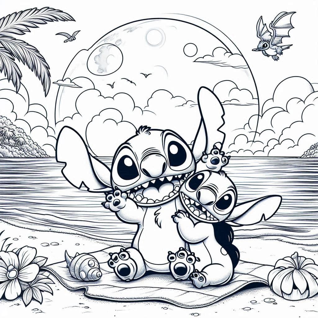 Lilo y stitch para colorear